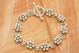 Artie Yellowhorse Sterling Silver Flower Bracelet